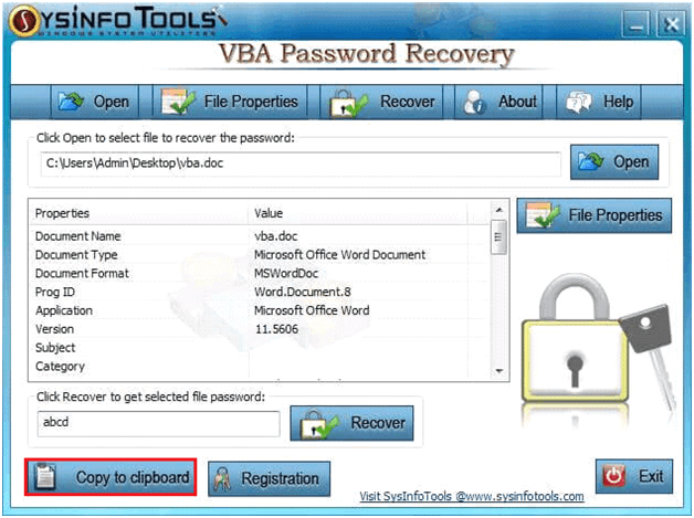 copy recover password