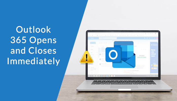outlook 365 open and closes
