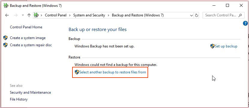 restore file