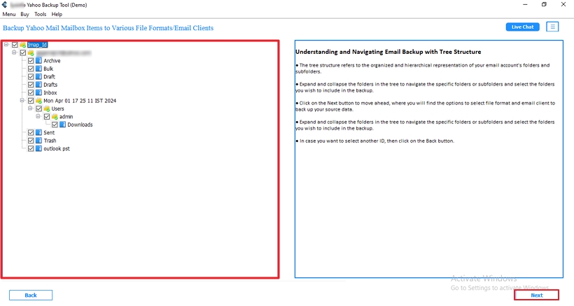 Yahoo Backup Tool Step 4