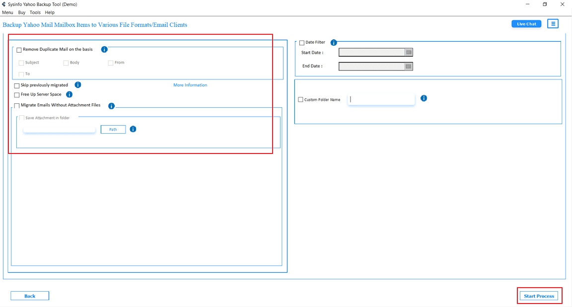 Select Start Process 