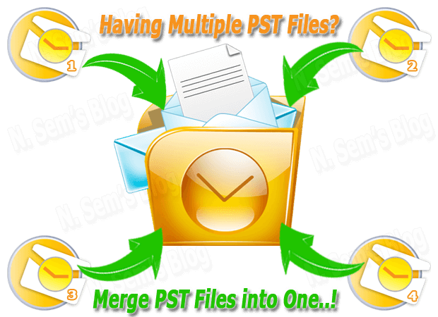 merge PST files into one file