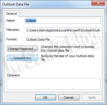 PST compact in Outlook 2010