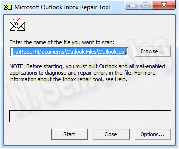 Inbox Repair tool (SCANPST.EXE)