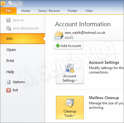 split PST using Outlook's Archive feature