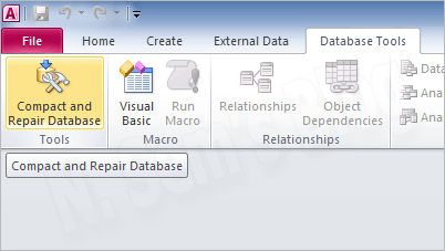 how to compact and repair Access database?