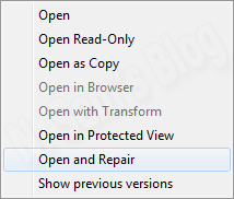 How to Open and Repair Word document?