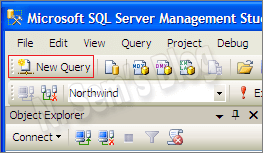 how to create new query in SQL Server?