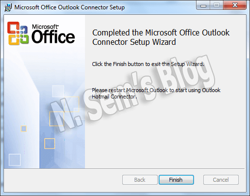 Microsoft Outlook Hotmail connector (step-3)