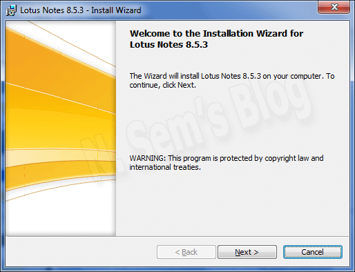 how to install Lotus notes