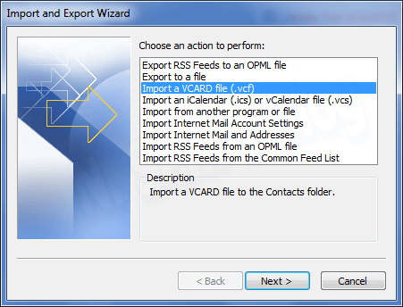 how to export contacts from outlook 2010 to vcard