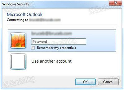 Outlook keeps asking for the user's password