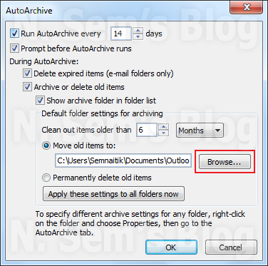auto-archive outlook