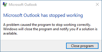 Microsoft Outlook Stopped Working