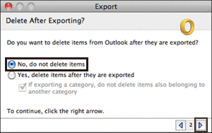 outlook for mac 2019 export