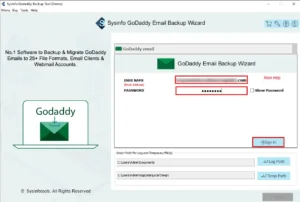 GoDaddy email backup