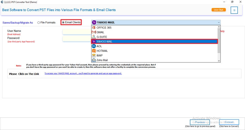 PST Converter Tool Step 3